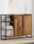 vidaXL Страничен шкаф Старо дърво 96.5 x 30 x 75 см