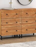 vidaXL Страничен шкафа 2 бр 60x33x75 см акациево дърво масив