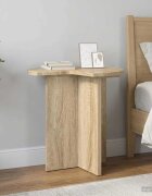 vidaXL Странична маса 2 бр. Дъб сонома Ø 39 x 38 см