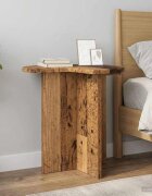 vidaXL Странична маса 2 бр. Старо дърво Ø 39 x 38 см