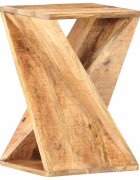 vidaXL Странична маса 35x35x55 см мангово дърво масив