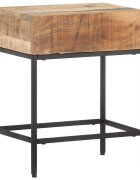 vidaXL Странична маса 40x30x50 см грубо мангово дърво масив