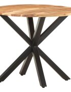 vidaXL Странична маса 68x68x56 см акациево дърво масив
