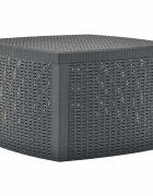 vidaXL Странична маса антрацит 54x54x365 см пластмаса