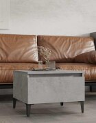 vidaXL Странична маса бетонно сива 50x46x35 см инженерно дърво