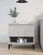 vidaXL Странична маса бетонно сива 50x46x50 см инженерно дърво
