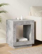 vidaXL Странична маса Бетонно сиво 60 x 40 x 65 см Инженерна дървесина