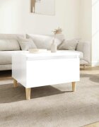 vidaXL Странична маса бял гланц 50x46x35 см инженерно дърво