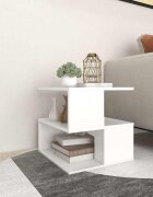 vidaXL Странична маса бяла 40x40x40 см инженерно дърво