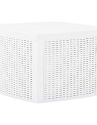 vidaXL Странична маса бяла 54x54x365 см пластмаса