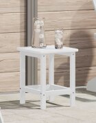 vidaXL Странична маса Бяло 38 x 38 x 46 см Полиетилен