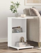 vidaXL Странична маса Бяло 40 x 35 x 60 см Инженерна дървесина