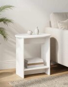 vidaXL Странична маса Бяло 50 x 395 x 55 см Инженерна дървесина