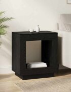 vidaXL Странична маса Черен дъб 60 x 40 x 65 см Инженерна дървесина