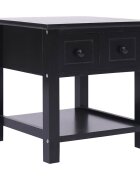 vidaXL Странична маса черна 40x40x40 см дърво от пауловния