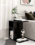 vidaXL Странична маса черна 50x30x50 см инженерно дърво