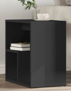 vidaXL Странична маса черна 50x30x50 см инженерно дърво