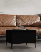 vidaXL Странична маса черна 50x46x35 см инженерно дърво