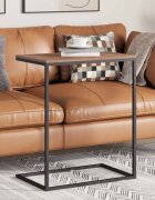 vidaXL Странична маса черна 55x35x66 см инженерна дървесина