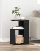 vidaXL Странична маса Черния дъб 36 x 30 x 56 см Инженерна дървесина
