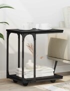 vidaXL Странична маса Черния дъб 50 x 35 x 55.5 см Инженерна дървесина