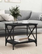 vidaXL Странична маса Черния дъб 55 x 38 x 45 см Инженерна дървесина