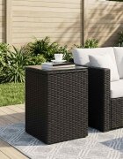 vidaXL Странична маса Черно 35 x 35 x 50 см полиратан
