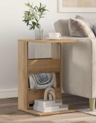 vidaXL Странична маса Дъб 40 x 35 x 605 см Инженерна дървесина