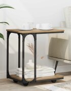 vidaXL Странична маса Дъб 50 x 35 x 55.5 см Инженерна дървесина