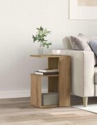 vidaXL Странична маса дъб артизан 36x30x56 см инженерно дърво