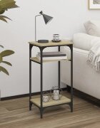 vidaXL Странична маса дъб сонома 40x30x75 см инженерно дърво