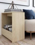 vidaXL Странична маса дъб сонома 50x26x50 см инженерно дърво