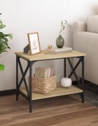 vidaXL Странична маса дъб сонома 55x38x45 см инженерно дърво