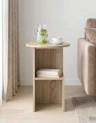 vidaXL Странична маса Дъб сонома Ø 395 x 55 см Инженерна дървесина