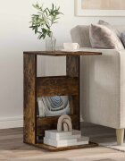vidaXL Странична маса Димян дъб 40 x 35 x 605 см Инженерна дървесина