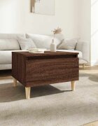 vidaXL Странична маса кафяв дъб 50x46x35 см инженерно дърво