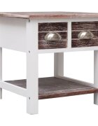 vidaXL Странична маса кафява 40x40x40 см дърво от пауловния