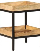 vidaXL Странична маса Кафяво 35 x 35 x 45 см Солидно мангово дърво