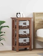 vidaXL Странична маса Кафяво 38 x 28 x 72 см