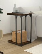 vidaXL Странична маса опушен дъб 40x30x60 см инженерно дърво