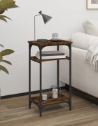vidaXL Странична маса опушен дъб 40x30x75 см инженерно дърво