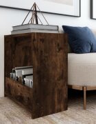 vidaXL Странична маса опушен дъб 50x26x50 см инженерно дърво