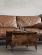 vidaXL Странична маса опушен дъб 50x46x35 см инженерно дърво