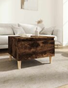 vidaXL Странична маса опушен дъб 50x46x35 см инженерно дърво