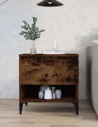 vidaXL Странична маса опушен дъб 50x46x50 см инженерно дърво