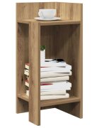 vidaXL Странична маса с рафт дъб артизан 255x27x60 см