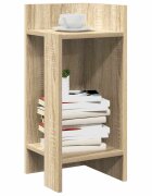 vidaXL Странична маса с рафт дъб сонома 255x27x60 см