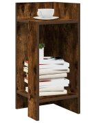 vidaXL Странична маса с рафт опушен дъб 255x27x60 см