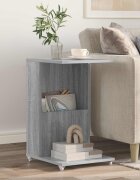 vidaXL Странична маса Сив Сонома 40 x 35 x 60 см Инженерна дървесина