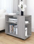 vidaXL Странична маса сив сонома 70x35x605 см инженерна дървесина